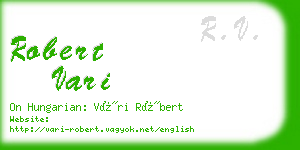 robert vari business card